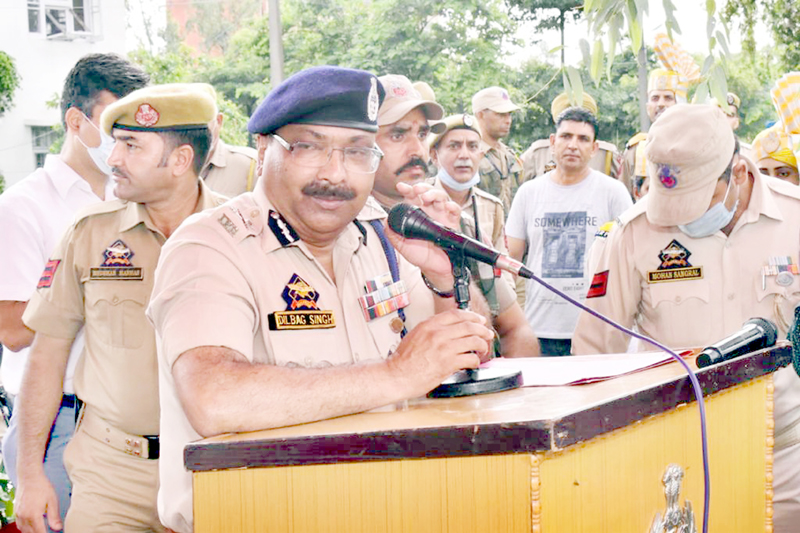 DGP Dilbag Singh addressing a function on Thursday. DGP Dilbag Singh addressing a function on Thursday.