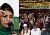 PDP president Mehbooba Mufti addressing the party workers in Srinagar on Thursday. -Excelsior/Shakeel
