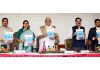 LG Manoj Sinha and Union MoS Commerce & Industry Anupriya Patel during unveiling of District Export Plans for J&K in Srinagar on Friday.