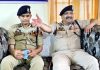 DGP Dilbag Singh and ADGP Vijay Kumar during an interaction with media in Anantnag on Friday.