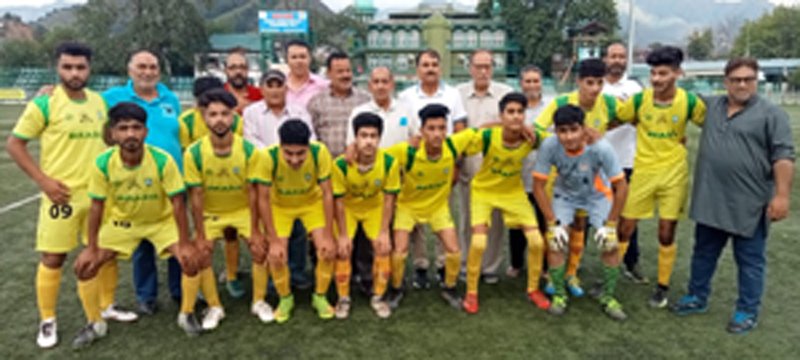 Winners posing for a group photograph at Srinagar on Saturday. Winners posing for a group photograph at Srinagar on Saturday.