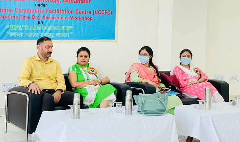 Dignitaries at a workshop in Udhampur. Dignitaries at a workshop in Udhampur.