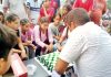 Participants showing keen interest during a chess game at Khara in Samba district on Thursday.