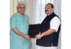 Lt Governor with Devender Singh Rana.
