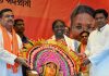 Presidential candidate Droupadi Murmu being felicitated by BJP leaders in Kolkata
