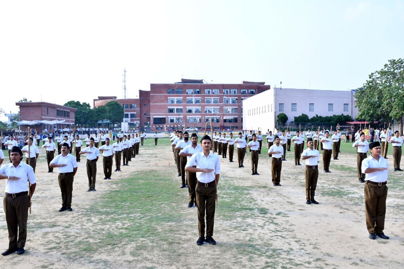 RSS volunteers at Shiksha Varg at Sainik Colony, Jammu on Saturday. RSS volunteers at Shiksha Varg at Sainik Colony, Jammu on Saturday.