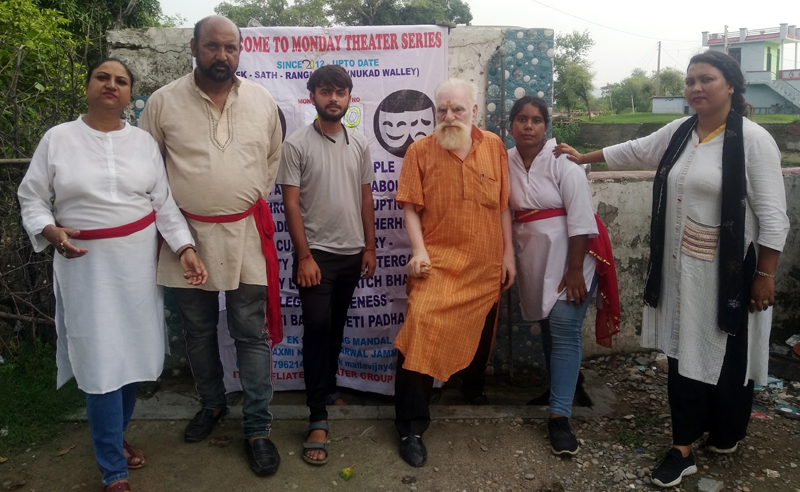 Artists posing for photograph. Artists posing for photograph.