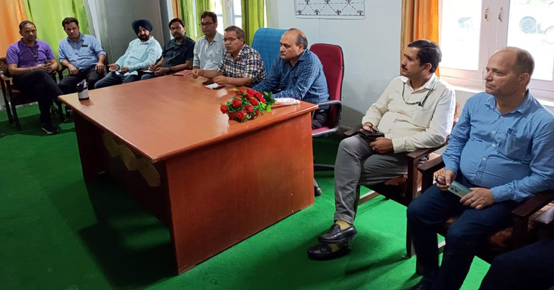 Director Horticulture, Ram Sevak during a meeting at Ramban on Wednesday.