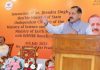 Union Minister Dr Jitendra Singh interacting with students and faculty at “Innovation in Science Pursuit for Inspired Research” (INSPIRE) Program, at Moradabad, UP on Friday.