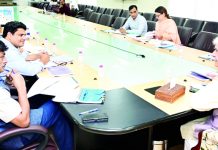 LG Manoj Sinha chairing high level meeting to review sports activities in J&K at Srinagar on Wednesday.