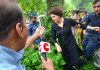 Congress leader Priyanka Gandhi Vadra during a protest against hike in prices of daily essentials at AICC in New Delhi on Friday. (UNI)