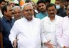 Bihar Chief Minister Nitish Kumar speak to media persons during 'Vriksha Sukarksha Diwas', in Patna on Friday. (UNI)