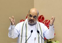Union Home Affairs and Cooperation Minister Amit Shah addresses the inauguration of National Conference of Rural Cooperative Banks, in New Delhi on Friday. (UNI)