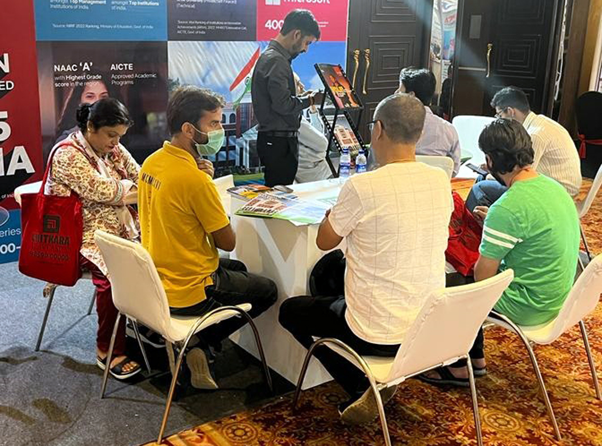 Participants during Educates Expo at Jammu on Saturday. Participants during Educates Expo at Jammu on Saturday.
