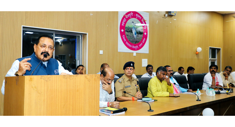 Union Minister Dr Jitendra Singh addressing an interactive meet of experts from Central Leather Institute Kanpur and College students, on Monday. Union Minister Dr Jitendra Singh addressing an interactive meet of experts from Central Leather Institute Kanpur and College students, on Monday.