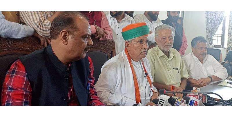 Union MoS for Parliamentary Affairs and Culture Arjun Ram Meghwal addressing a press conference on Sunday. Union MoS for Parliamentary Affairs and Culture Arjun Ram Meghwal addressing a press conference on Sunday.