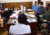 Principal Secretary HED Rohit Kansal chairing a meeting on Wednesday.