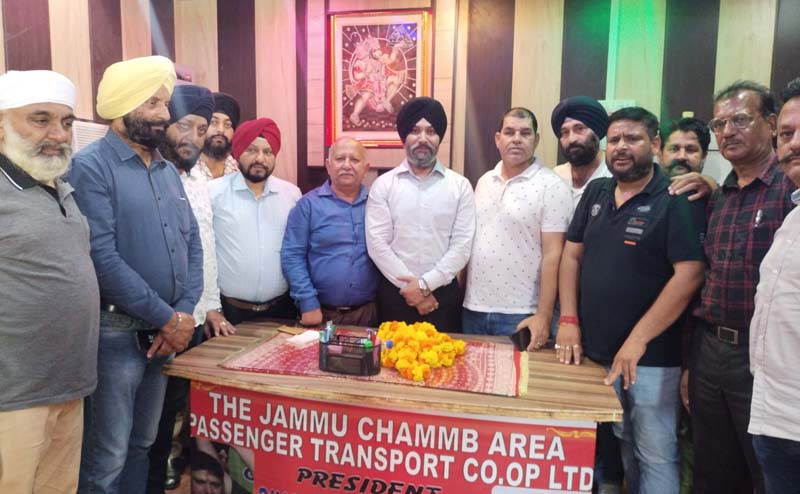 Chairman AJKTWA, Ajit Singh, flanked by heads of various Transport Unions at a joint press conference in Jammu on Saturday Chairman AJKTWA, Ajit Singh, flanked by heads of various Transport Unions at a joint press conference in Jammu on Saturday