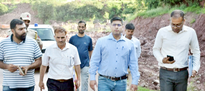 DDC Rajouri Vikas Kundal inspecting construction sites. DDC Rajouri Vikas Kundal inspecting construction sites.