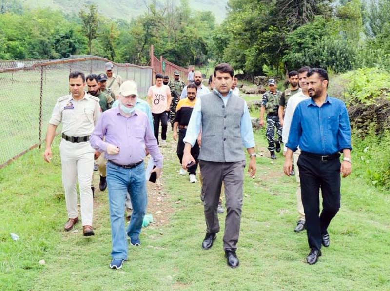 DC Srinagar during visit to Nishat area. DC Srinagar during visit to Nishat area.