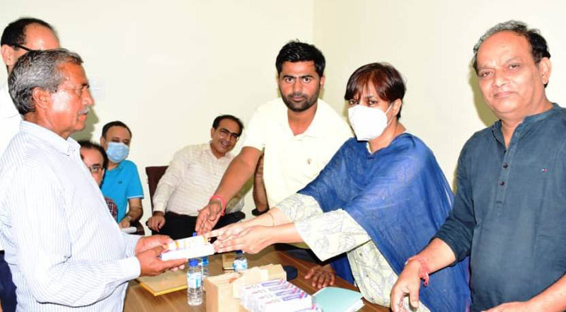 DC Samba Anuradha Gupta during Block Diwas on Wednesday. DC Samba Anuradha Gupta during Block Diwas on Wednesday.