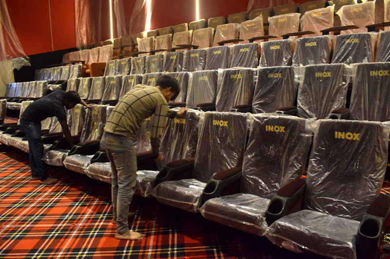 Inside view of the multiplex cinema coming up in Srinagar. Inside view of the multiplex cinema coming up in Srinagar.