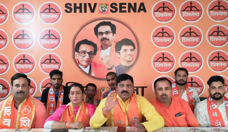 Shiv Sena president, Manish Sahni addressing a press conference at Jammu on Monday. Shiv Sena president, Manish Sahni addressing a press conference at Jammu on Monday.