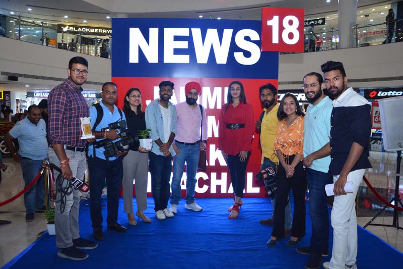 New logo of News 18 being unveiled during a function in Jammu. New logo of News 18 being unveiled during a function in Jammu.