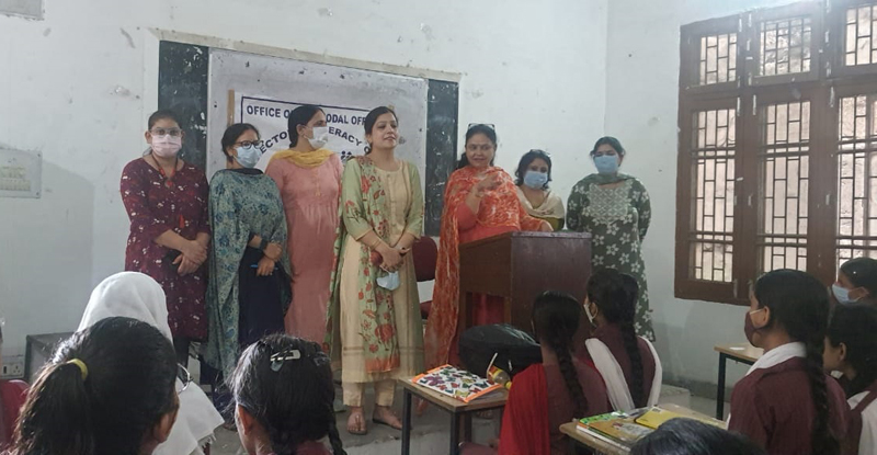 Students being briefed on registration as voter in Jammu on Monday. Students being briefed on registration as voter in Jammu on Monday.