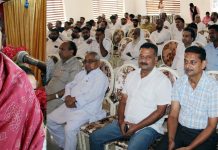 AICC leader Rajni Patil (MP) addressing party delegates during a meeting in Jammu on Monday. - Excelsior/Rakesh