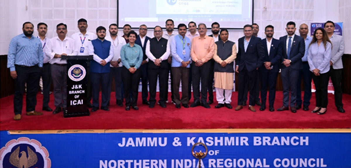 Guests and members of J&K Branch of NIRC of ICAI during an event at Jammu. Guests and members of J&K Branch of NIRC of ICAI during an event at Jammu.