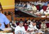Chief Secretary chairing a meeting at Jammu on Monday.