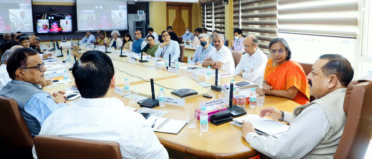 Union Minister Dr Jitendra Singh presiding over a high-level meeting of senior officials of Govt of India.