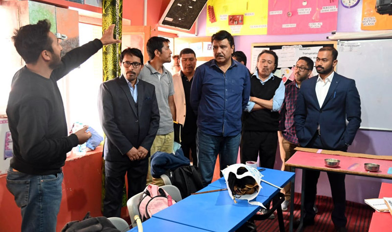 CEC LAHDC Kargil Feroz Ahmed Khan and others during inspection of Government Middle School Karith. CEC LAHDC Kargil Feroz Ahmed Khan and others during inspection of Government Middle School Karith.