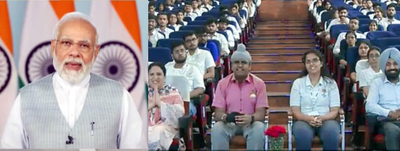 Harmanjot Singh during interaction with Prime Minister Narendra Modi at Smart India Marathon-2022. Harmanjot Singh during interaction with Prime Minister Narendra Modi at Smart India Marathon-2022.