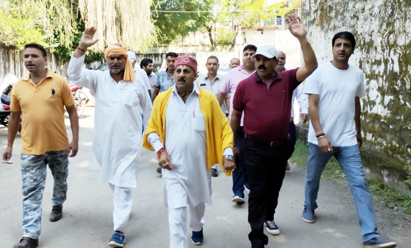 People during a protest at Mendhar in Poonch district. People during a protest at Mendhar in Poonch district.