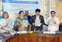 KU VC Prof Nilofer Khan and other dignitaries during a Conference in Srinagar.