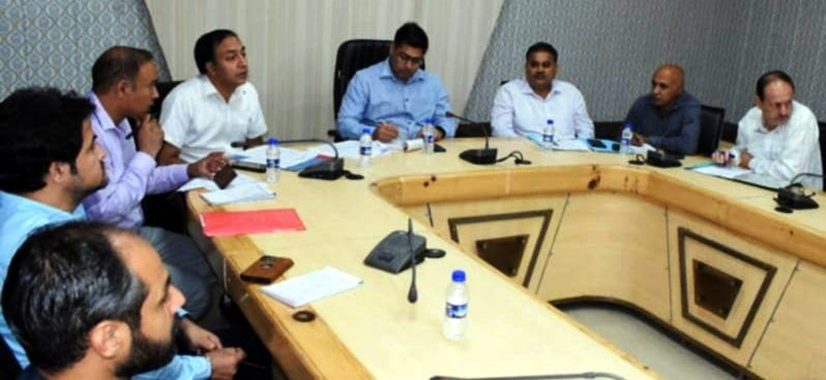 DC Rajouri Vikas Kundal chairing a meeting on Monday. DC Rajouri Vikas Kundal chairing a meeting on Monday.