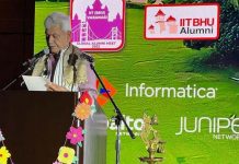 LG Manoj Sinha addressing IIT BHU Global Alumni Meet at California.