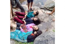 Bodies of four siblings who were found drowned in Nallah in Ramnagar.