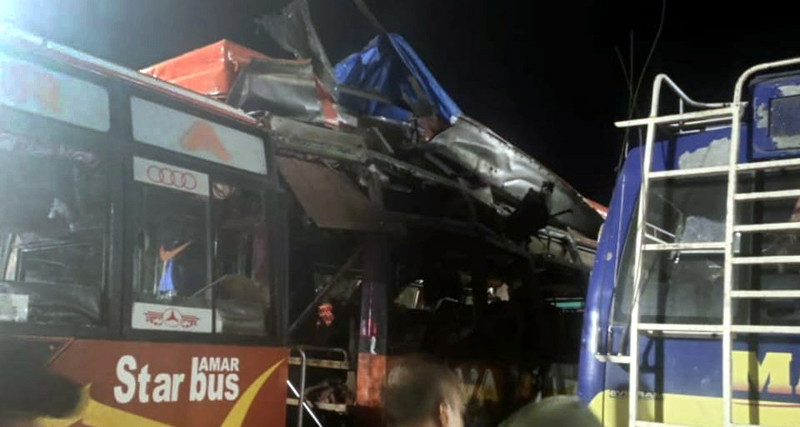 Bus damaged in mysterious blast at Domail Chowk Udhampur on Wednesday evening. — Excelsior/K Kumar Bus damaged in mysterious blast at Domail Chowk Udhampur on Wednesday evening. — Excelsior/K Kumar