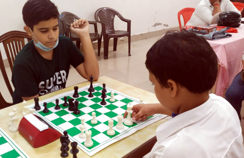Players envincing keen interest during the chess game at Jammu on Monday. Players envincing keen interest during the chess game at Jammu on Monday.