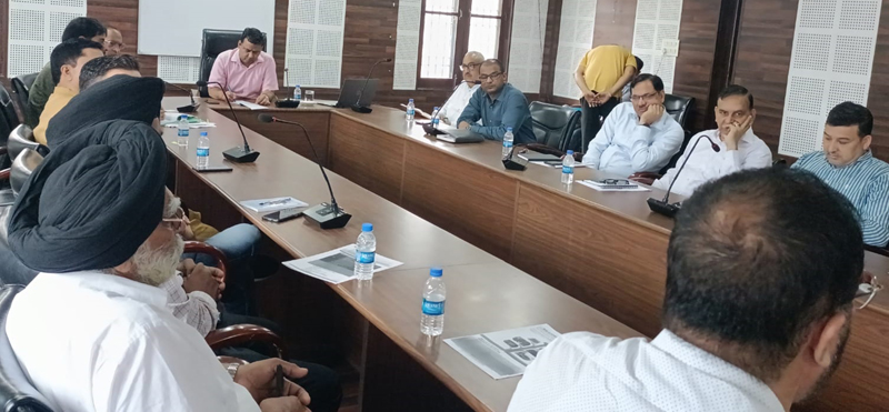 Director Horticulture Vikas Sharma addressing a meeting on Thursday. Director Horticulture Vikas Sharma addressing a meeting on Thursday.