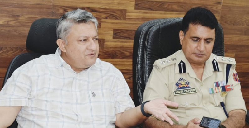 DC Doda Vishesh Paul Mahajan chairing a meeting on Tuesday. DC Doda Vishesh Paul Mahajan chairing a meeting on Tuesday.