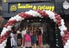 Jubilant women at newly opened showroom 'Beautiee & Fantasyy' in Gandhi Nagar on Monday.