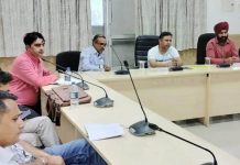 CEO IWMP Dr Bharat Bhushan chairing a meeting.