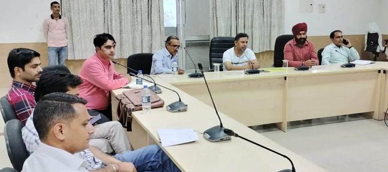 CEO IWMP Dr Bharat Bhushan chairing a meeting. CEO IWMP Dr Bharat Bhushan chairing a meeting.