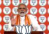 Prime Minister Narendra Modi virtually addressing BJYM workers of Mandi (Himachal Pradesh) in New Delhi on Saturday. (UNI)