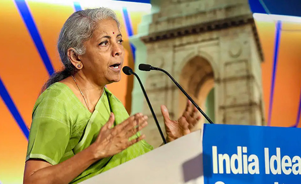 Union Finance Minister Nirmala Sitharaman addresses the India Ideas Summit 2022 organised by U.S.-India Business Council (USIBC), in New Delhi.