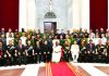 Faculty and course members of 62nd National Defence College Course called on President Droupadi Murmu at Rashtrapati Bhavan on Thursday.